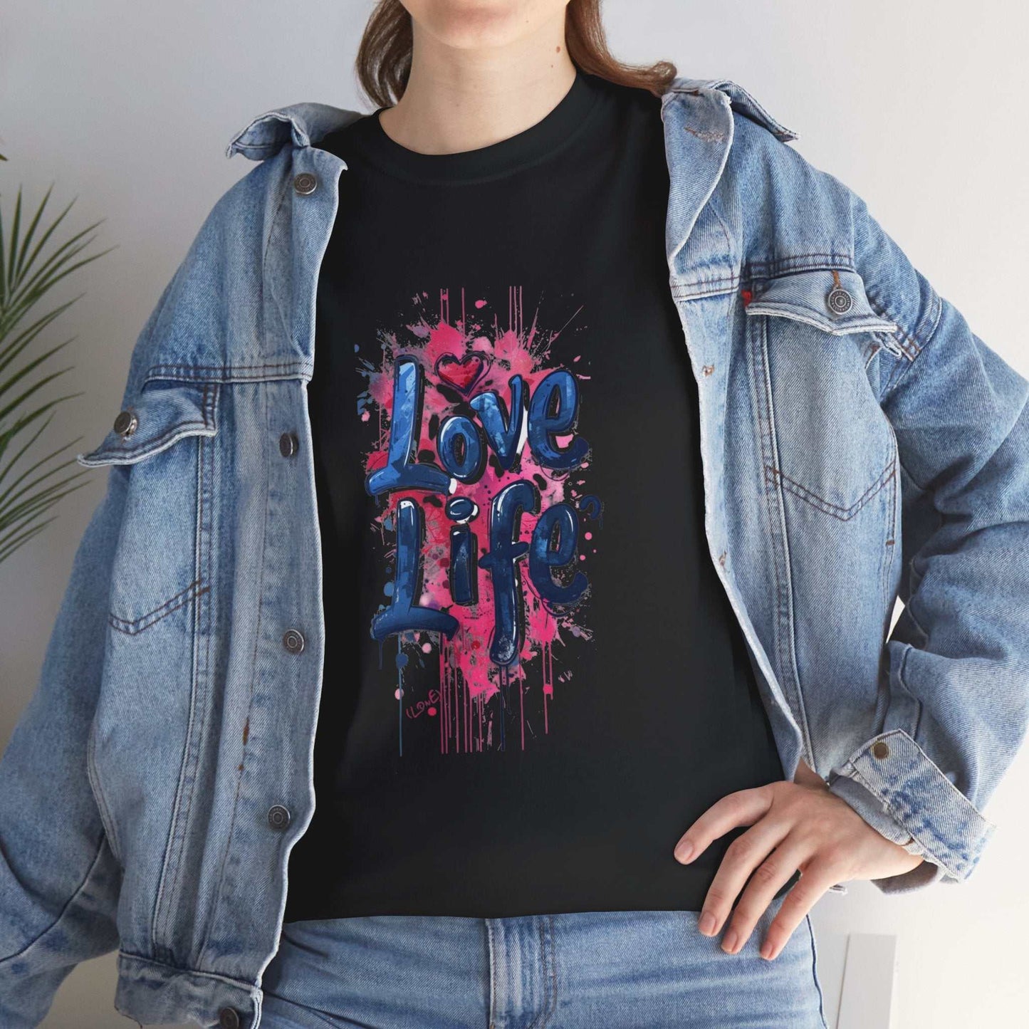 Love Life Unisex Cotton Tee, Positive Vibe Shirt, Gift for Friends