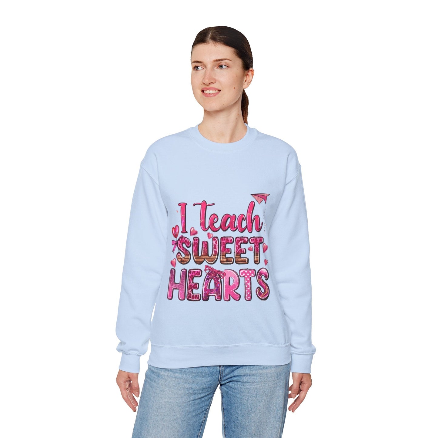 I Teach Sweet Hearts Sweatshirt, Valentine Love Teaching Gift