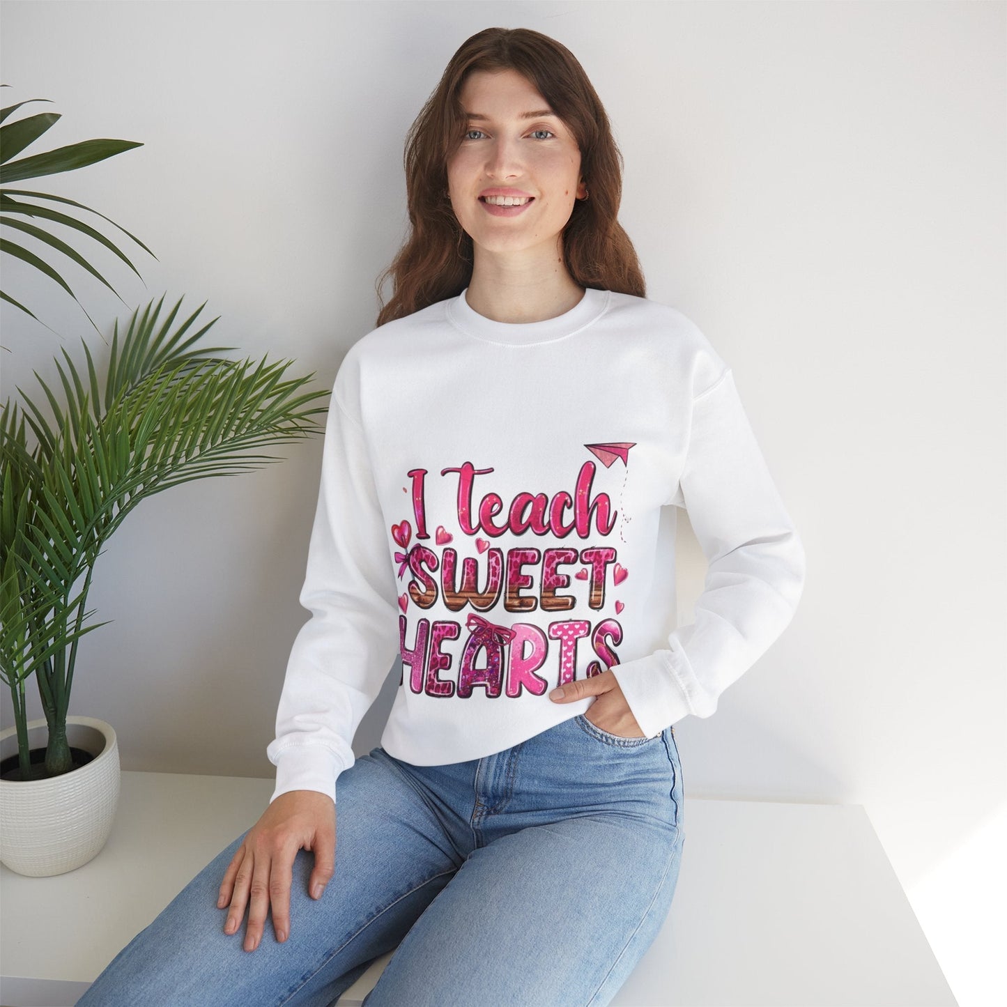 I Teach Sweet Hearts Sweatshirt, Valentine Love Teaching Gift