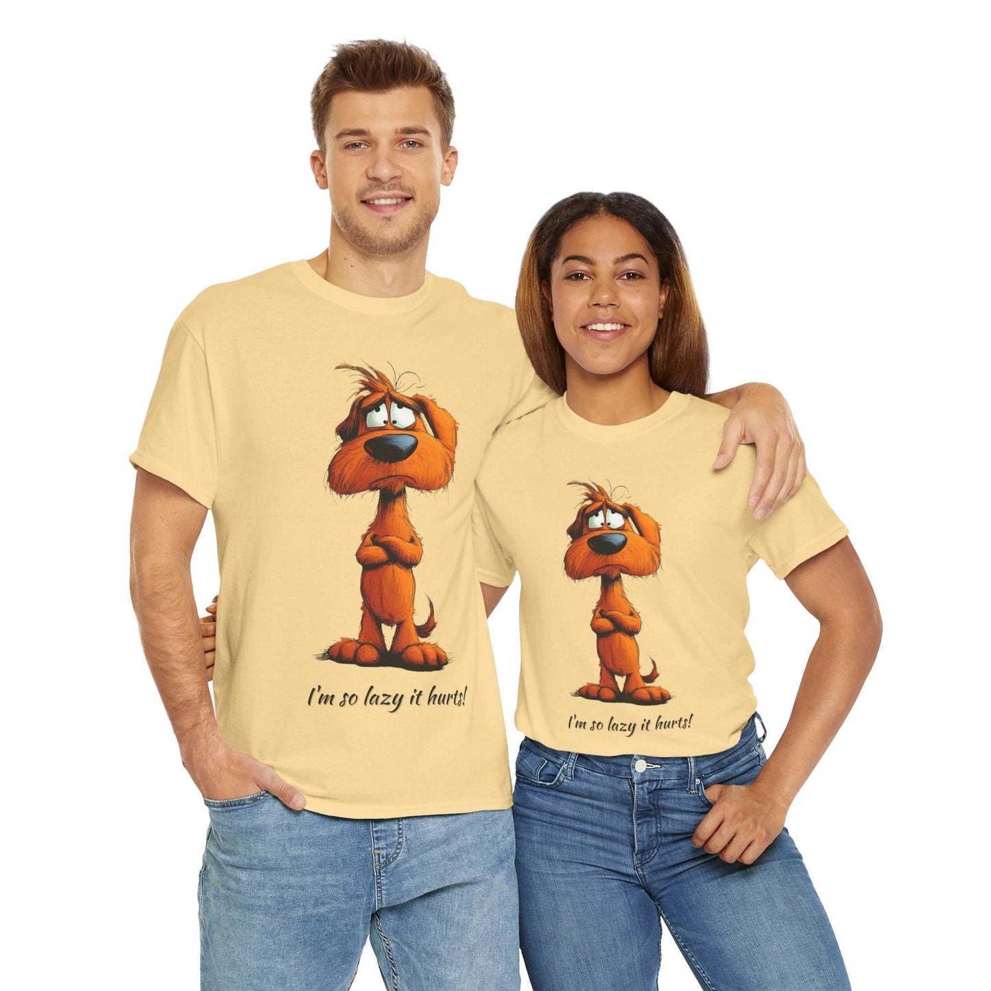 Lazy Dog Graphic Tee, Funny T-Shirt for Dog Lovers, Gift for Animal Lovers
