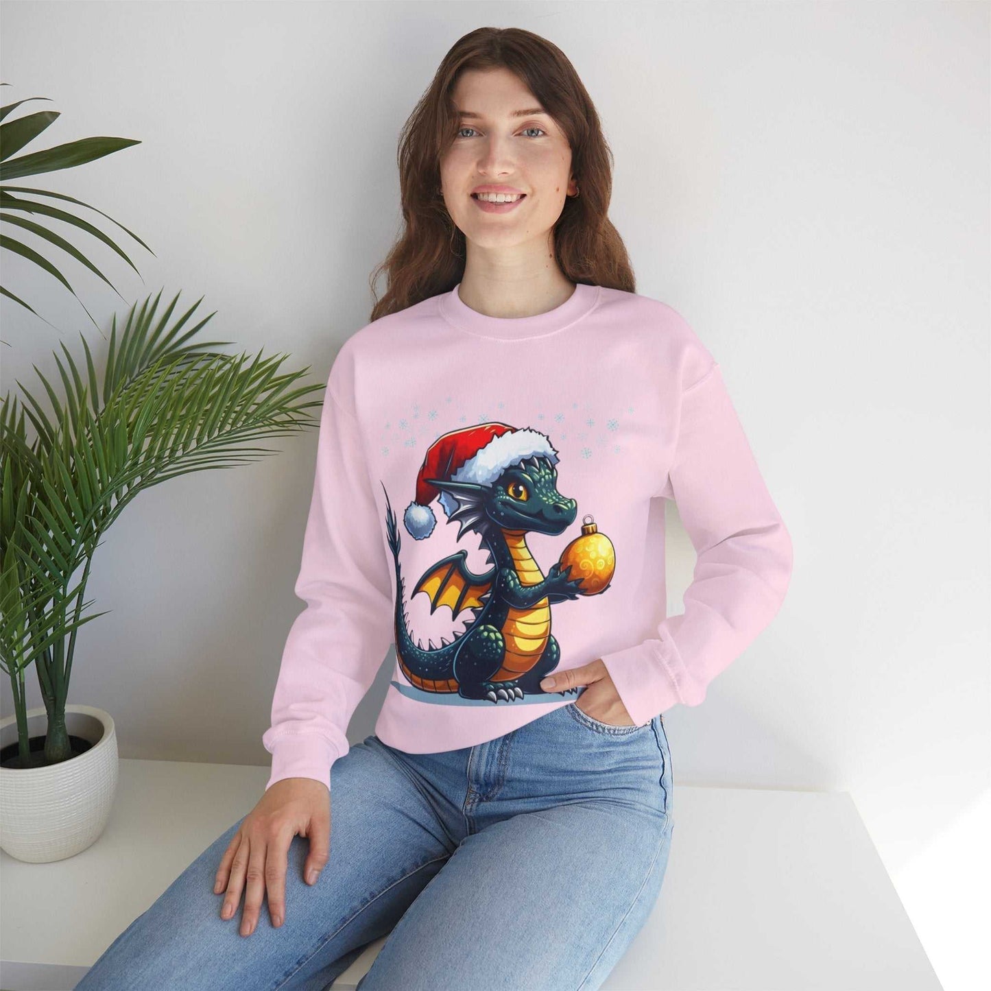 Dinosaur Christmas Sweatshirt, Funny Christmas Dinosaur Gift