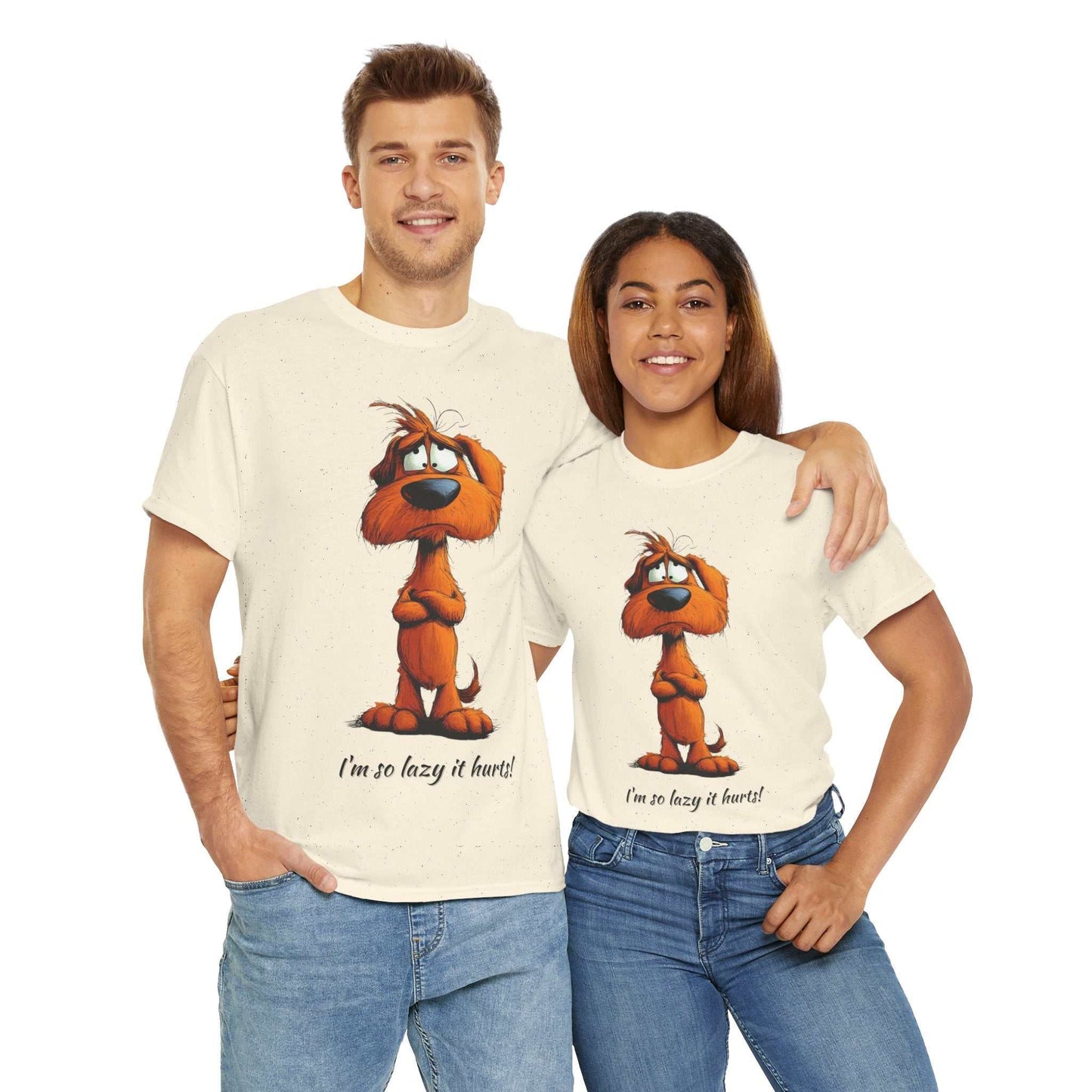 Lazy Dog Graphic Tee, Funny T-Shirt for Dog Lovers, Gift for Animal Lovers