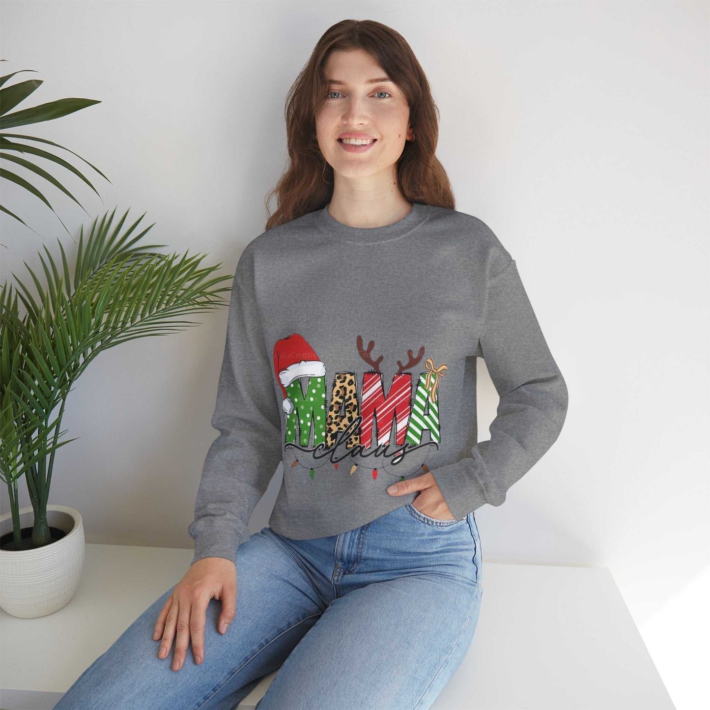 Mama Claus Sweatshirt, Family Christmas Gift, Merry Christmas Sweatshirt