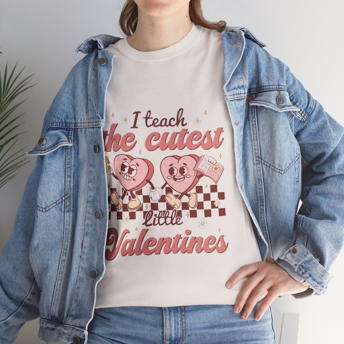 I Teach The Cutest Little Valentines T-Shirt, Retro Heart Love Gift