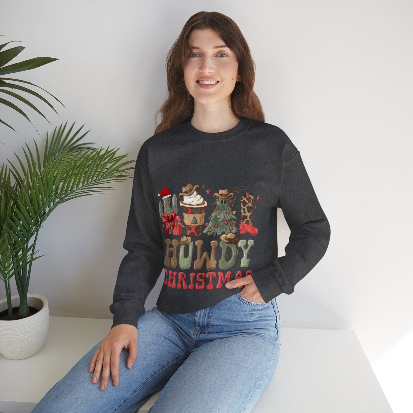 Howdy Christmas Sweatshirt, Cowboy Christmas Gift