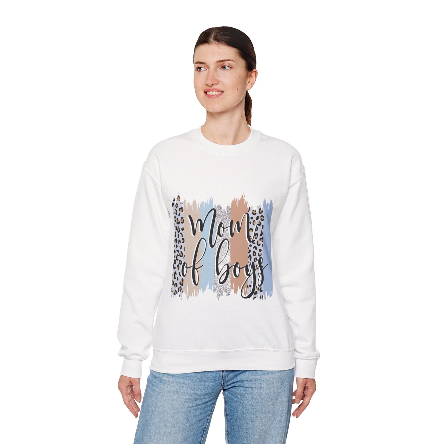 Mom of Boys Crewneck Sweatshirt - Stylish and Cozy Gift for Moms
