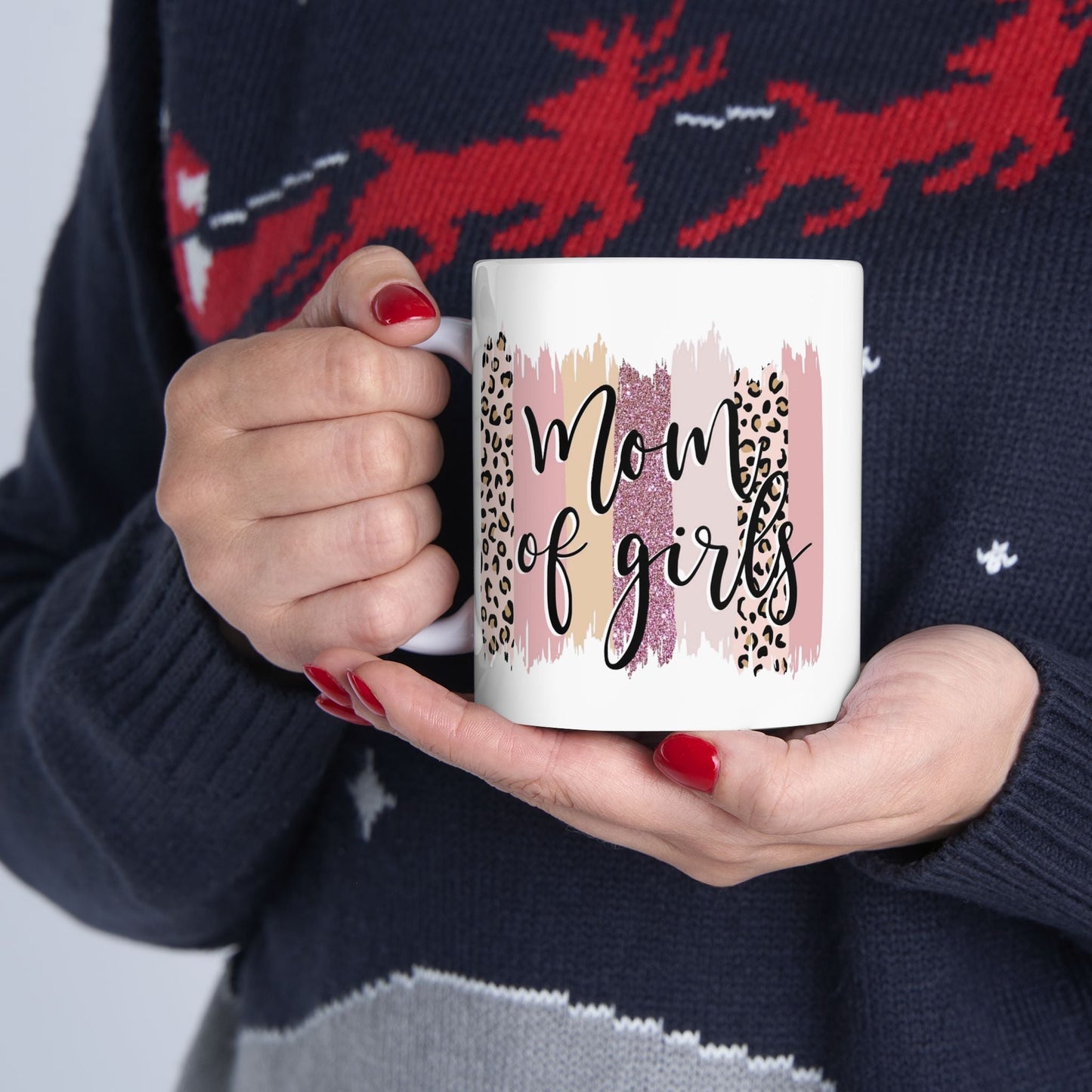 Trendy Leopard Print Ceramic Mug - "Mugs of Girls" - Perfect Gift for Coffee Lovers