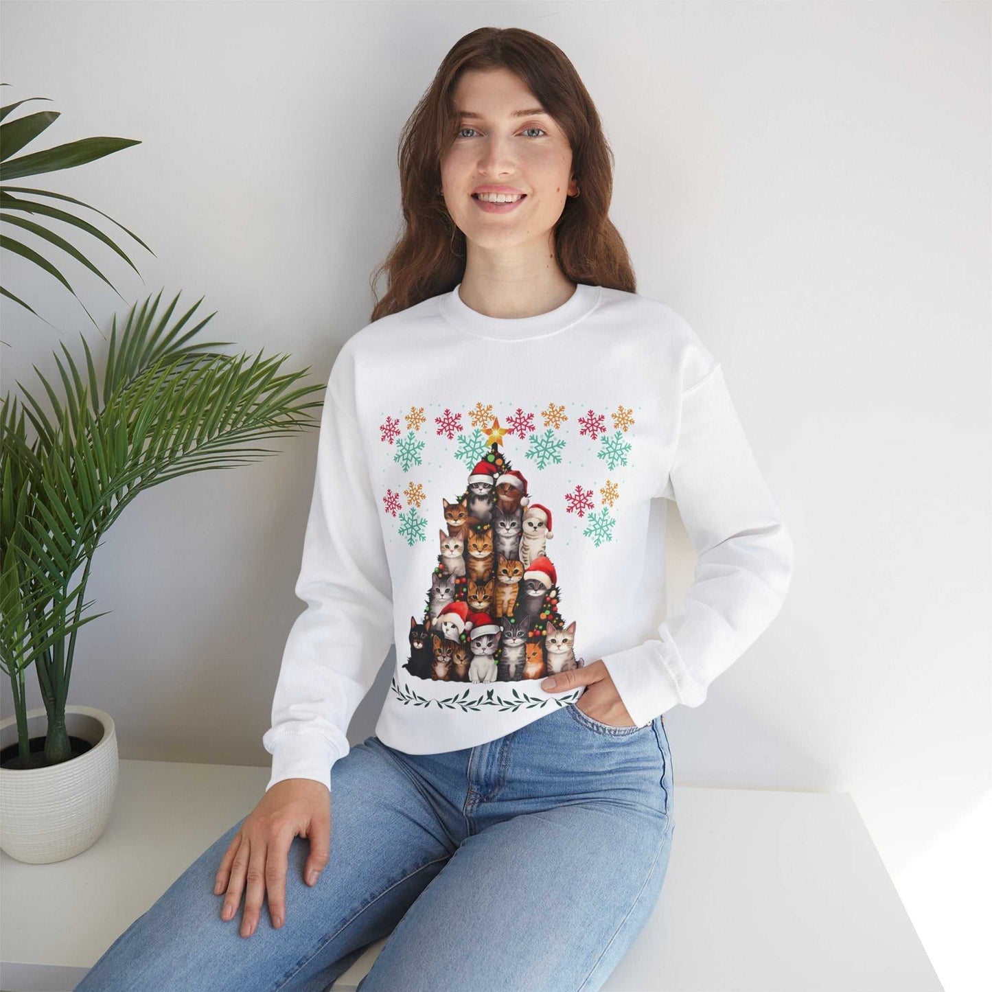 Funny Cats Christmas Sweatshirt, Cat Lover Gift