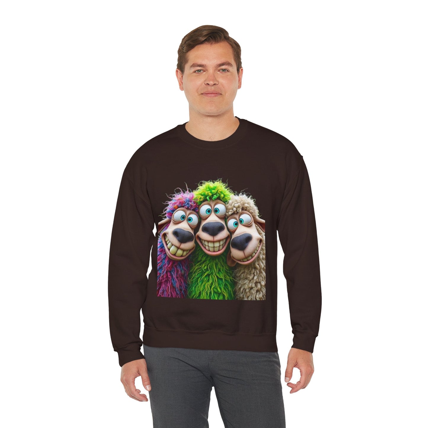 Playful Sheep Crewneck Sweatshirt | Unisex Heavy Blend™ | Perfect for Cozy Days