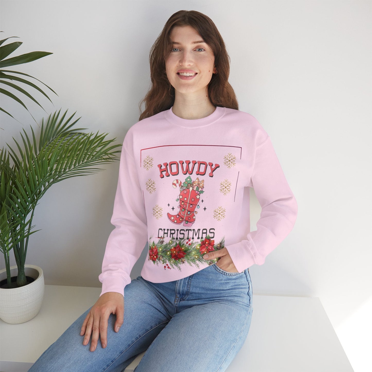 Howdy Christmas Sweatshirt, Christmas Cowboy Gift