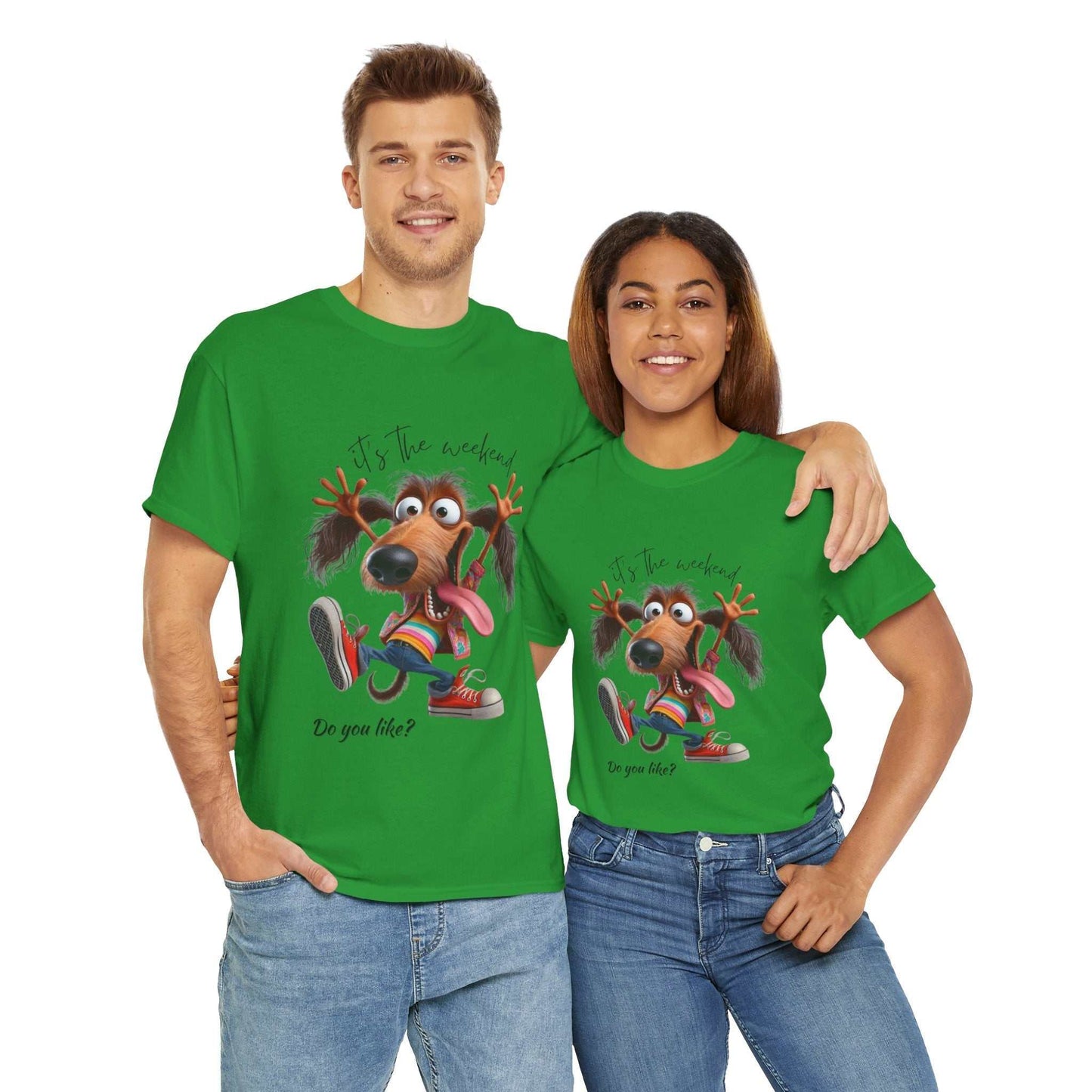 Weekend Vibe Graphic Tee, Unisex Cotton T-Shirt, Dog Lover Gift