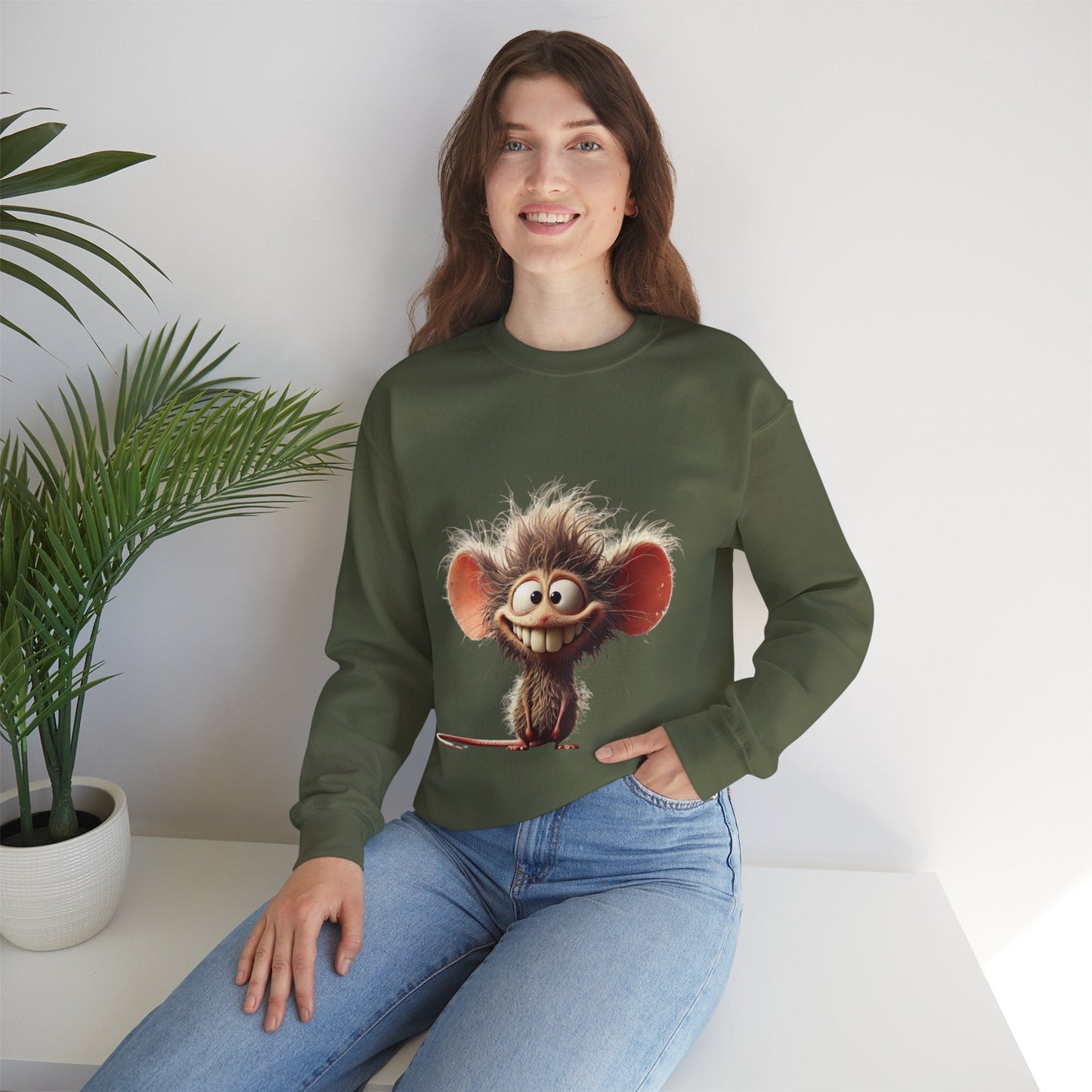 Funny Cartoon Character Unisex Crewneck Sweatshirt