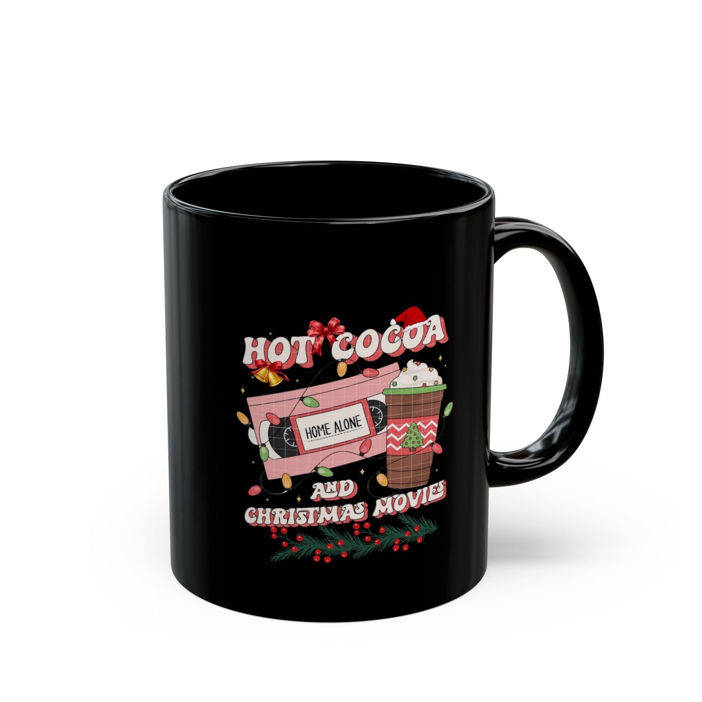 Hot Cocoa And Christmas Movies Mugs, Christmas Latte Tee