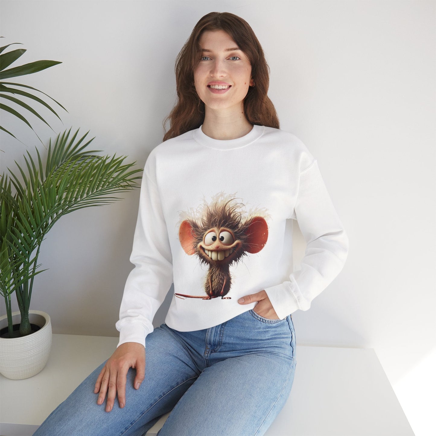 Funny Cartoon Character Unisex Crewneck Sweatshirt