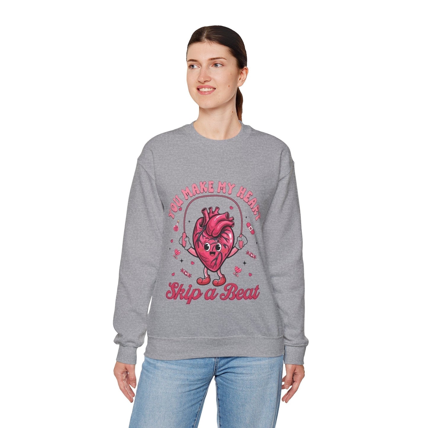 You Make My Heart Skip a Beat Sweatshirt – Funny Heart Gift for Nurse