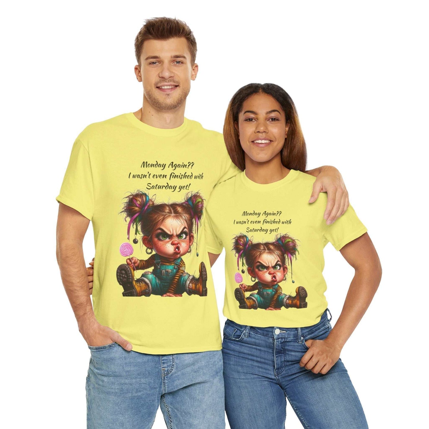 Sassy Cartoon Tee, Funny Graphic Tee, Unisex Cotton Shirt, Quirky Gift
