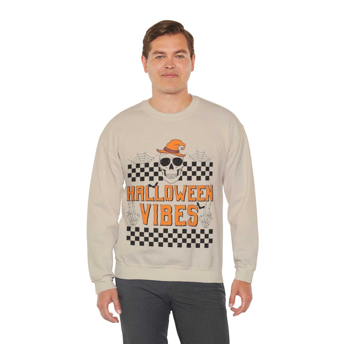 Halloween Vibes Crewneck Sweatshirt | Cozy Fall Apparel, Spooky Season Gift