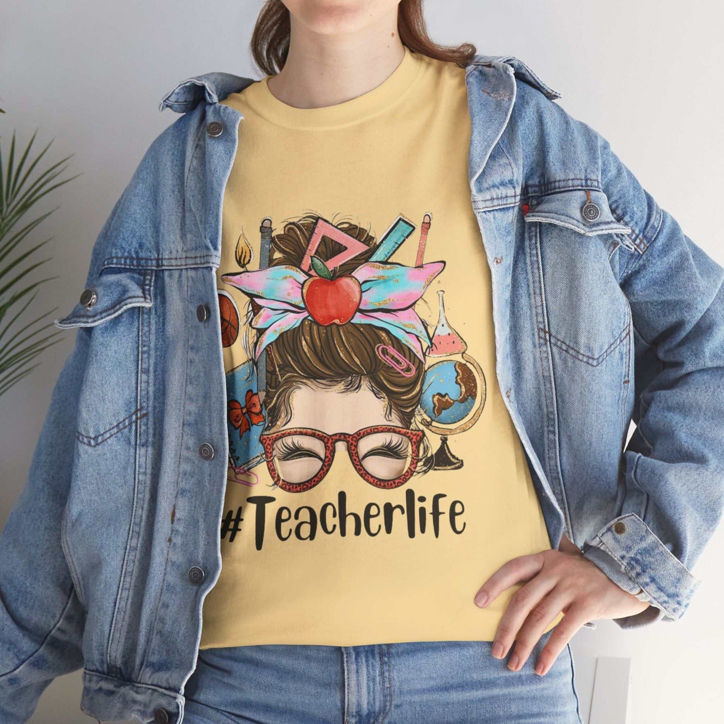 Teacher Life Unisex Tee Heavy Cotton, Cute Teacher Shirt, Gift for Teachers