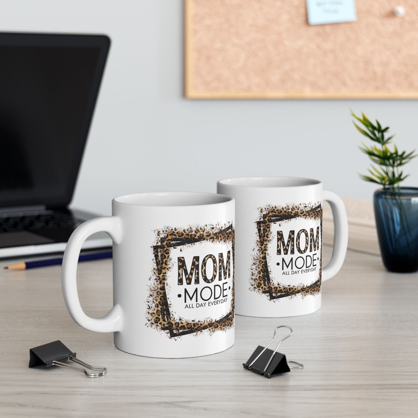 Leopard Print Mom Coffee Mug - 11oz & 15oz - Perfect Gift for Mother's Day