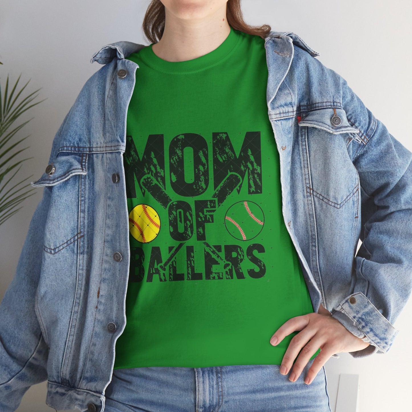 Mom of Ballers Unisex Heavy Cotton Tee - Perfect Gift for Sports Moms