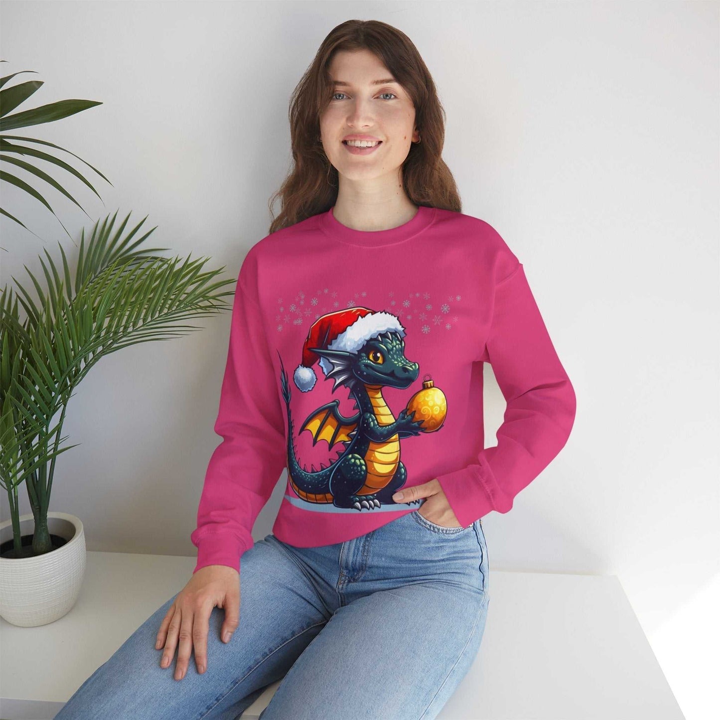 Dinosaur Christmas Sweatshirt, Funny Christmas Dinosaur Gift
