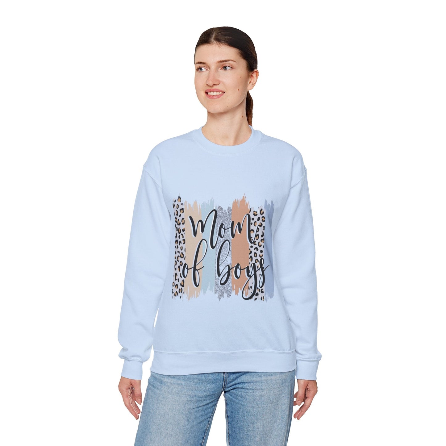 Mom of Boys Crewneck Sweatshirt - Stylish and Cozy Gift for Moms