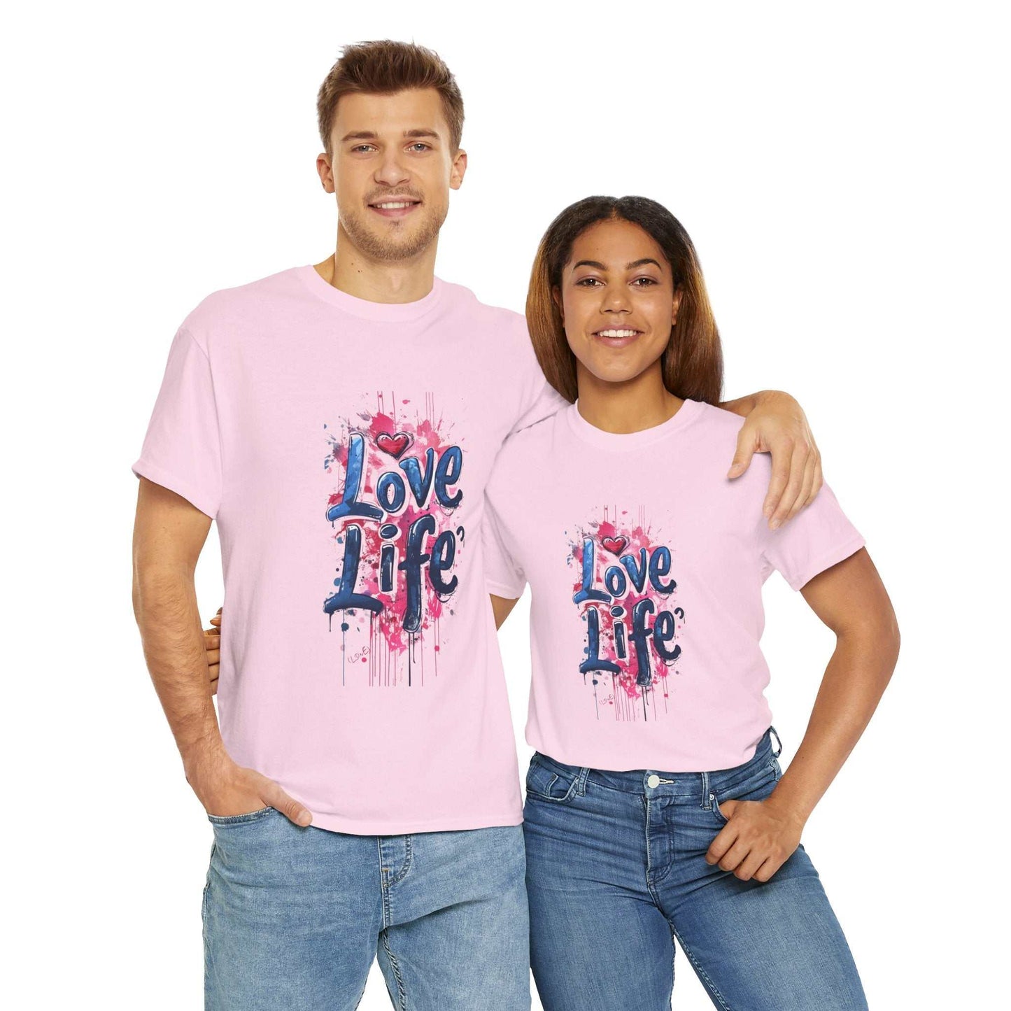 Love Life Unisex Cotton Tee, Positive Vibe Shirt, Gift for Friends