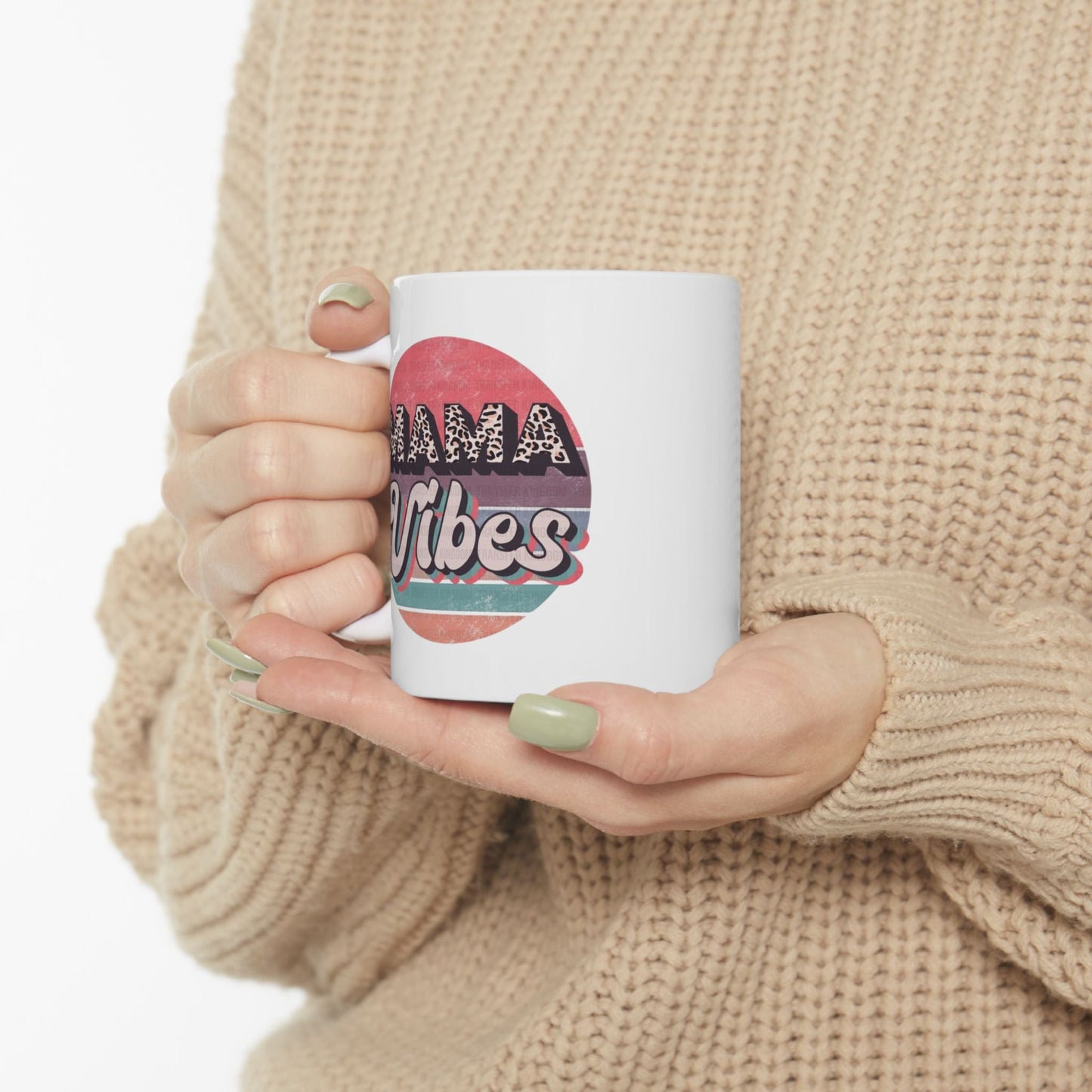 Boho Chic Ceramic Mug - Stylish Coffee Cup for Home & Office, Gift for Her
