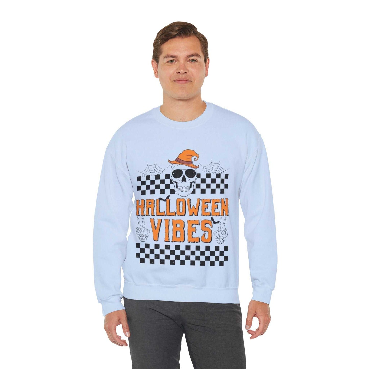 Halloween Vibes Crewneck Sweatshirt | Cozy Fall Apparel, Spooky Season Gift