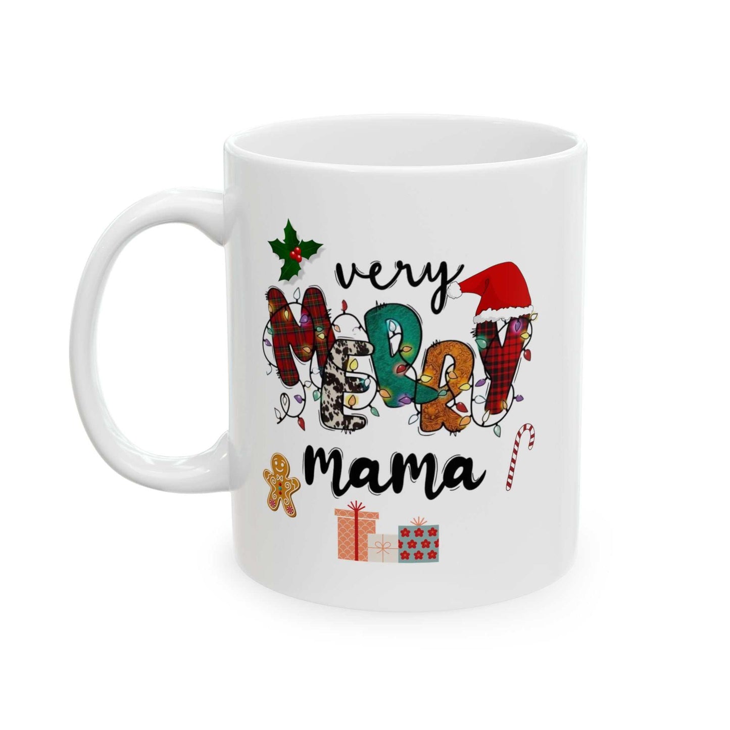 Very Merry Mama Christmas Mugs, Family Matching Gift