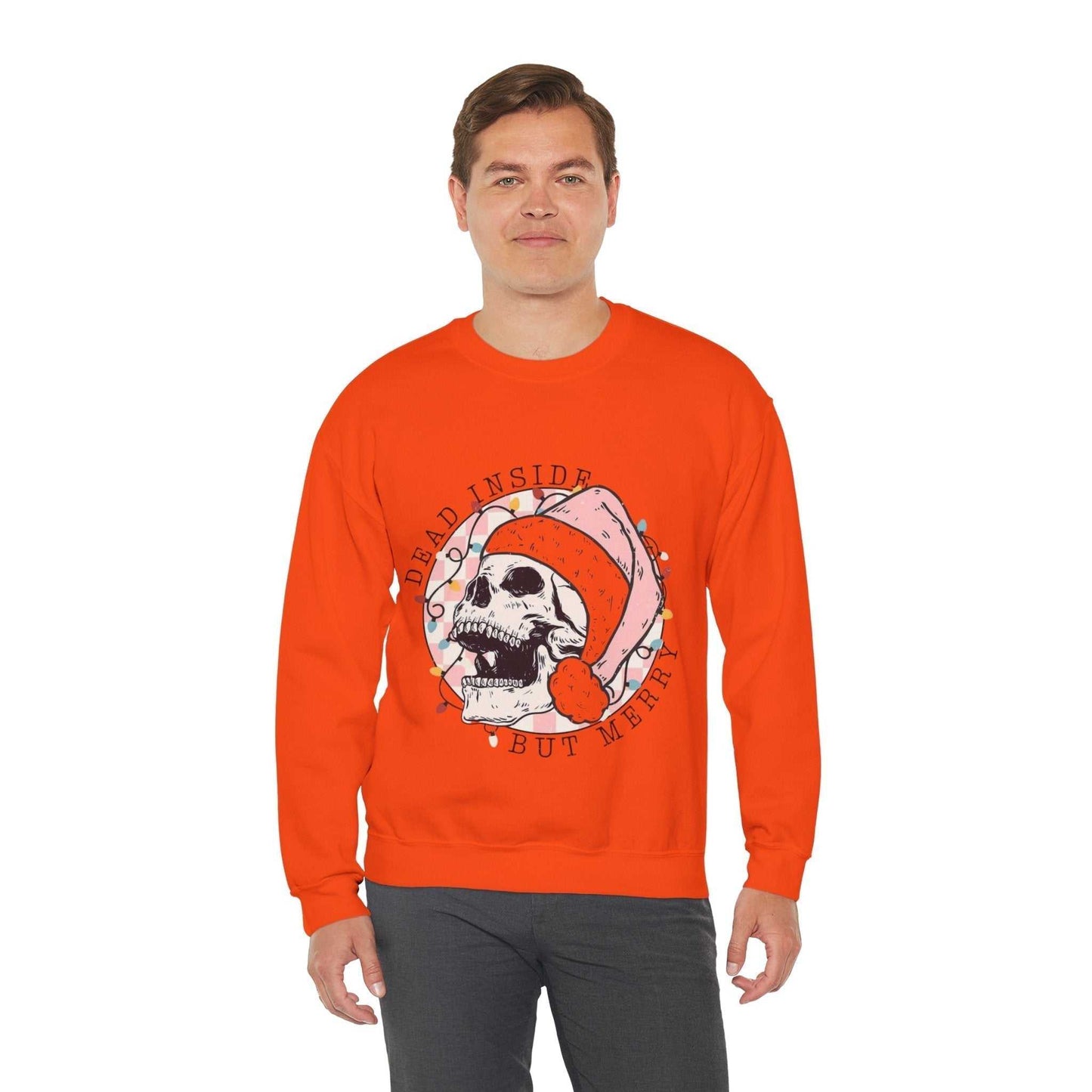 Dead Inside Skeleton Christmas Sweatshirt, Holiday Skeleton Gift