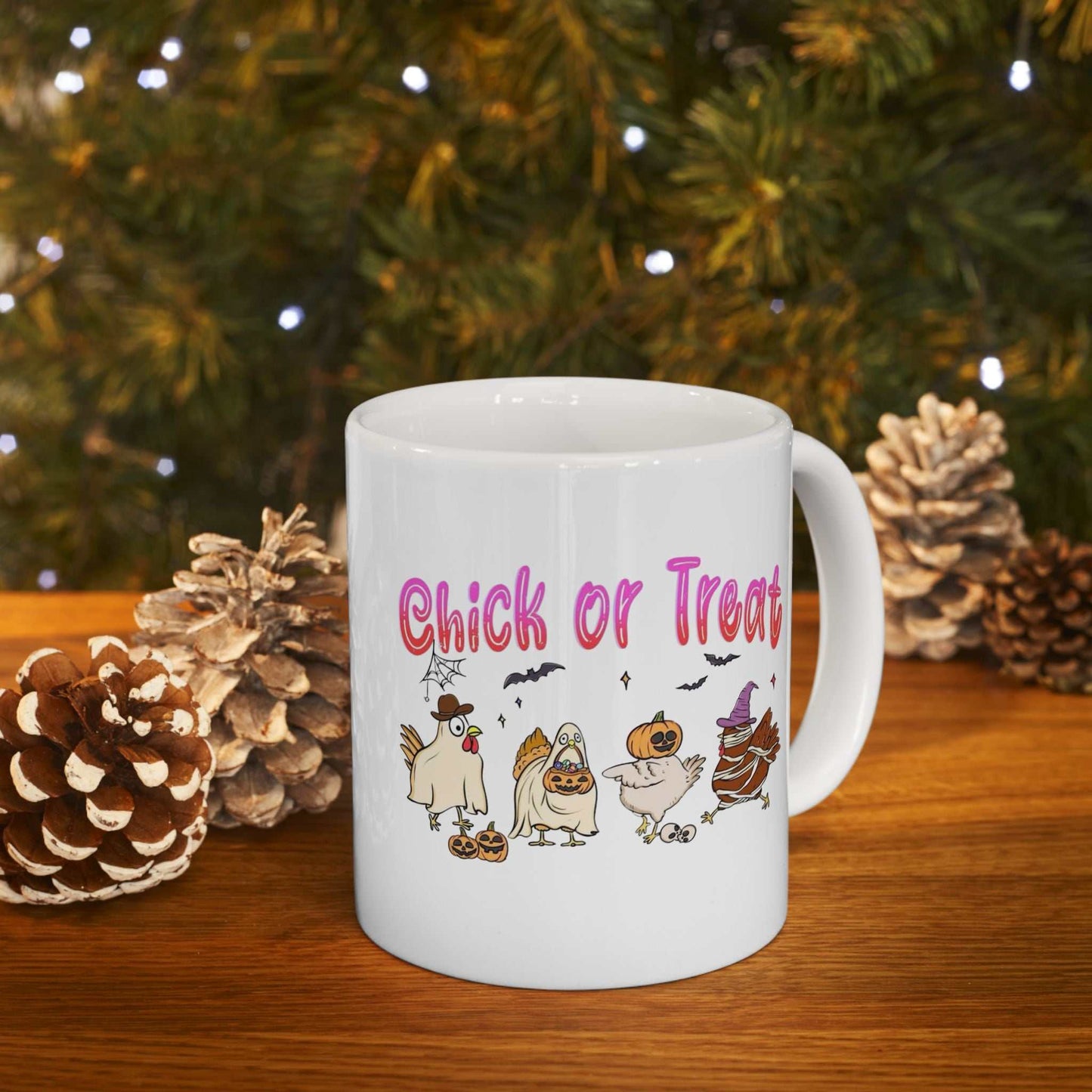 Halloween Chicken Mugs, Chicken Mugs Gift, Ceramic Mug