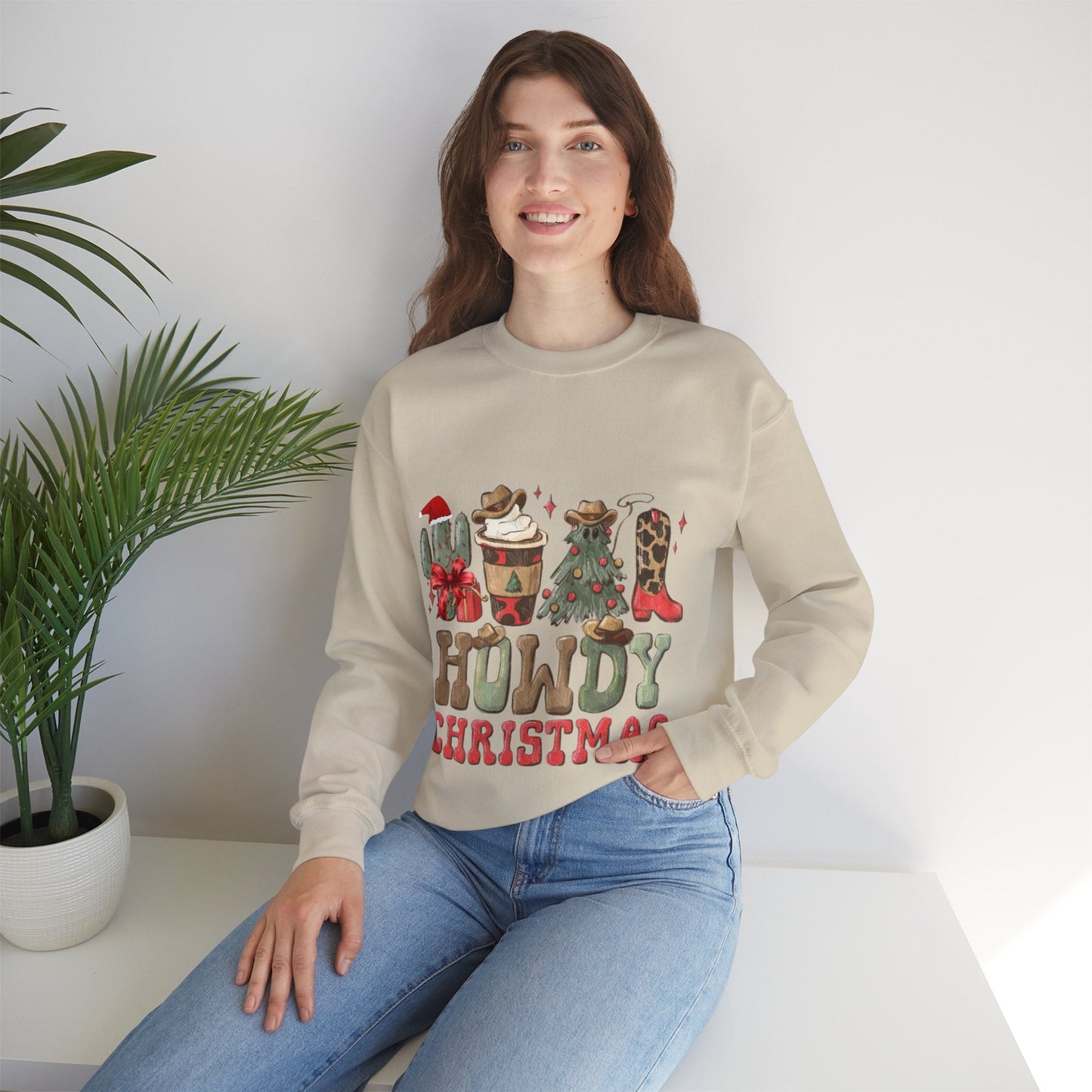 Howdy Christmas Sweatshirt, Cowboy Christmas Gift