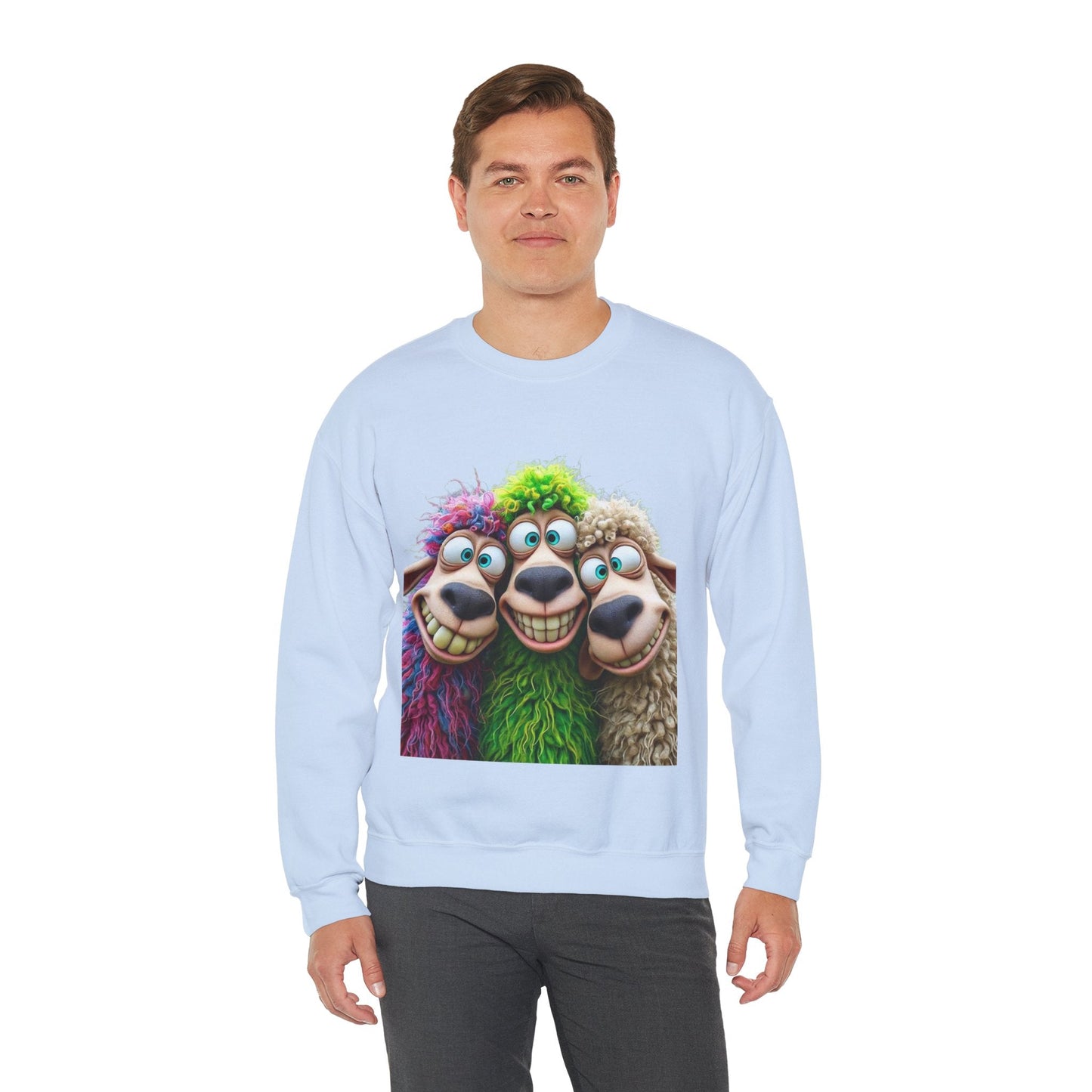 Playful Sheep Crewneck Sweatshirt | Unisex Heavy Blend™ | Perfect for Cozy Days