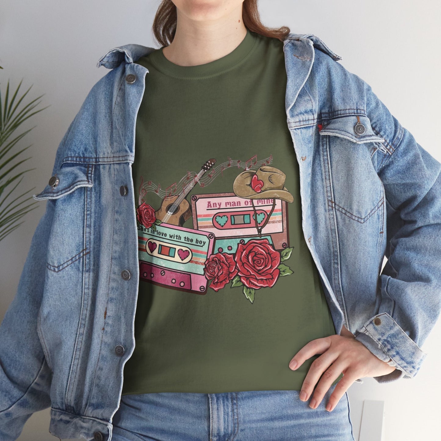 Country Music Love Songs T-Shirt, Retro Cowboy Cassette Love Gift