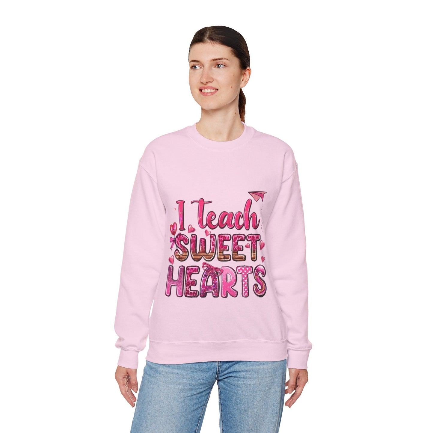 I Teach Sweet Hearts Sweatshirt, Valentine Love Teaching Gift