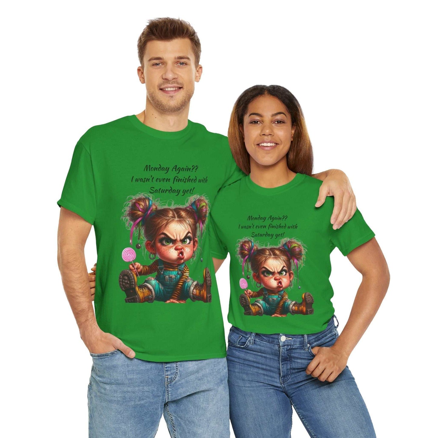 Sassy Cartoon Tee, Funny Graphic Tee, Unisex Cotton Shirt, Quirky Gift