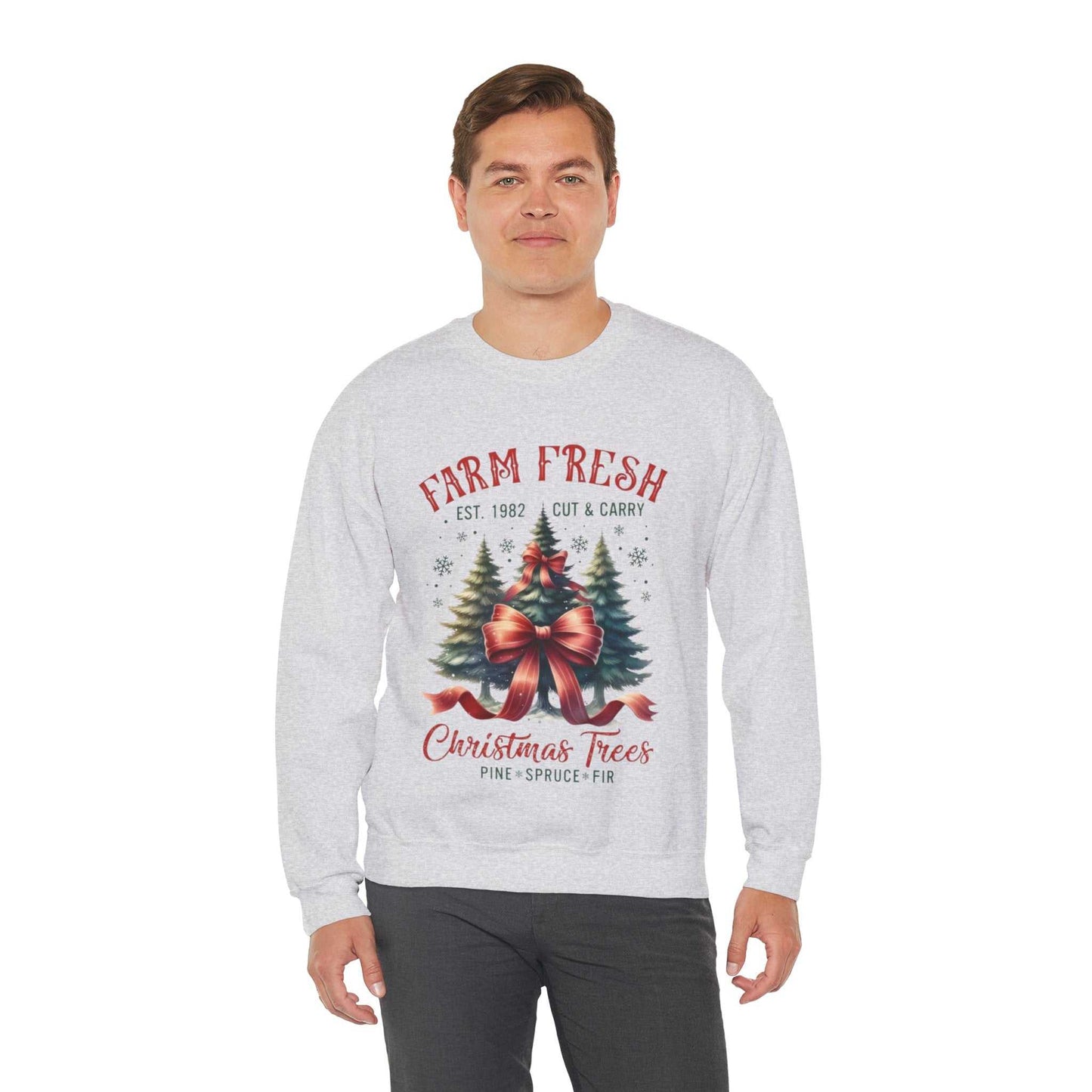 Farm Fresh Christmas Trees Sweatshirt, Christmas Holiday Gift