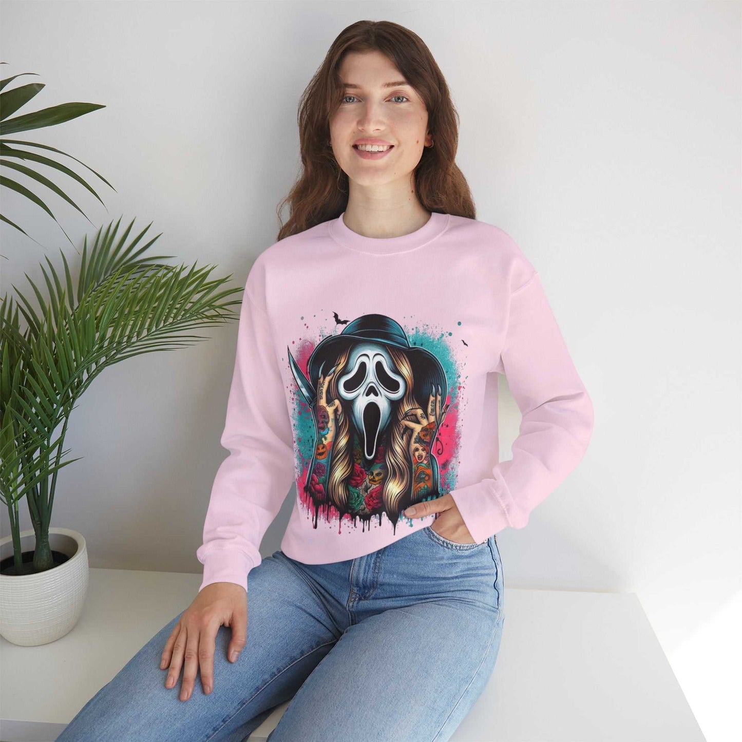 Scream Art Crewneck Sweatshirt, Horror Sweatshirt, Vintage Style Gift