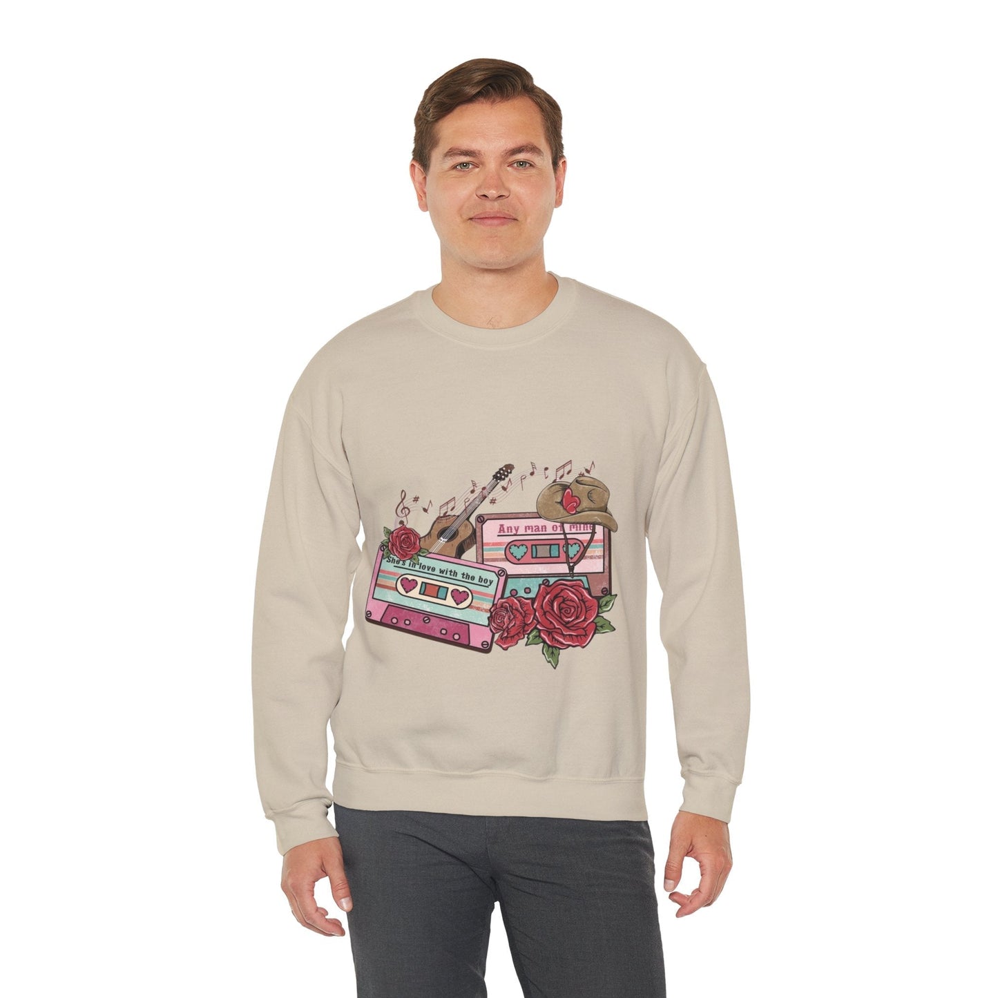 Country Music Love Songs Sweatshirt, Retro Cowboy Cassette Love Gift