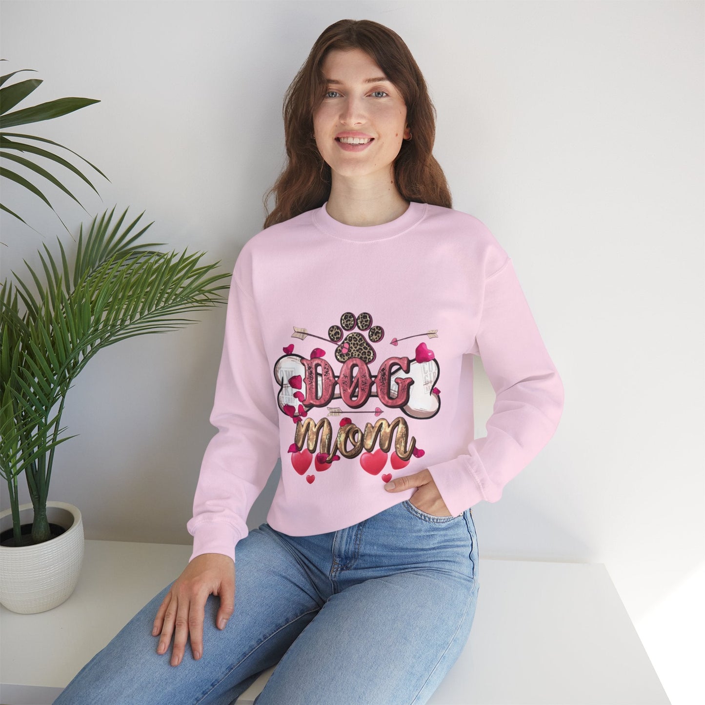 Dog Mom Valentine Sweatshirt, Dog Valentine Gift for Mom