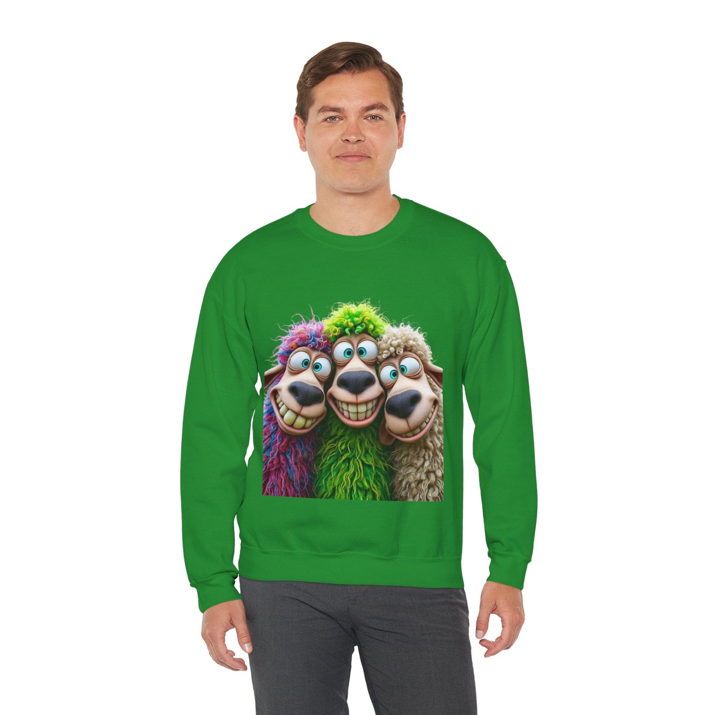Playful Sheep Crewneck Sweatshirt | Unisex Heavy Blend™ | Perfect for Cozy Days