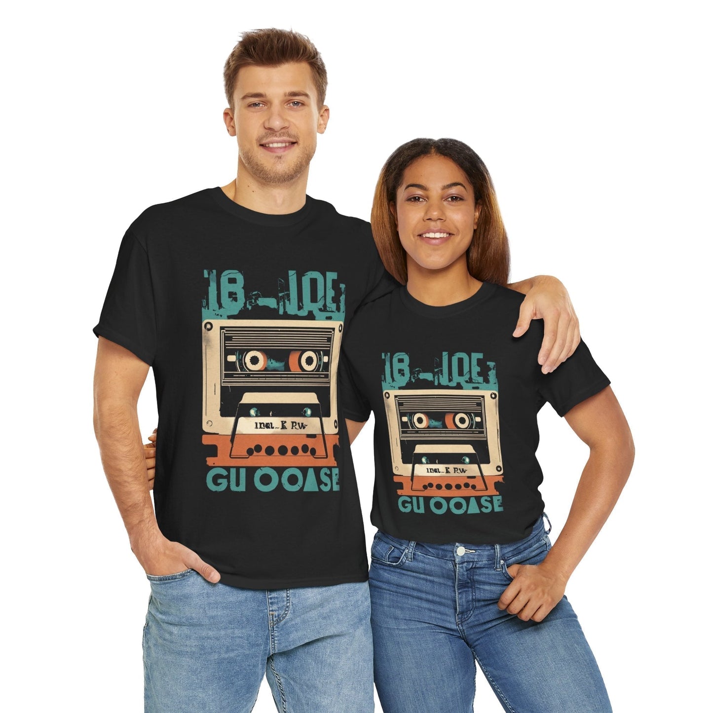 Retro Cassette Unisex Heavy Cotton Tee – Nostalgic Music Apparel