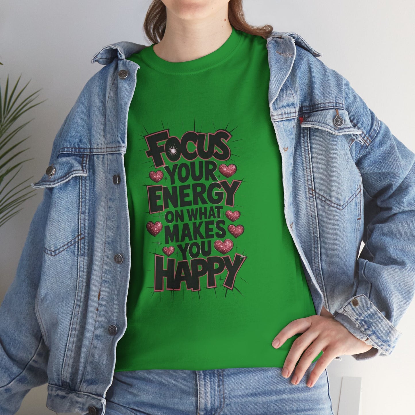 Focus Your Energy T-Shirt - Unisex Heavy Tee, Motivational Shirt, Inspirational Gift