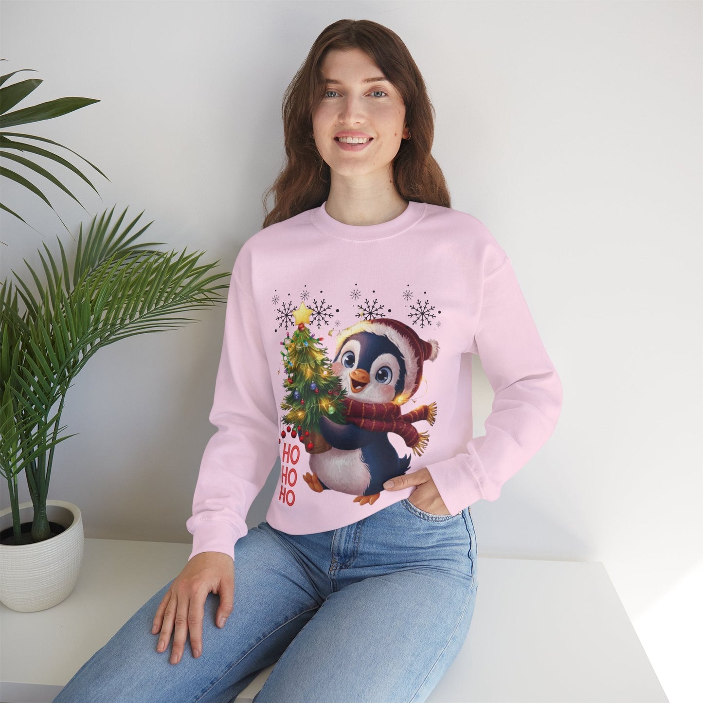 Penguin Merry Christmas Sweatshirt, Winter Holiday Gift