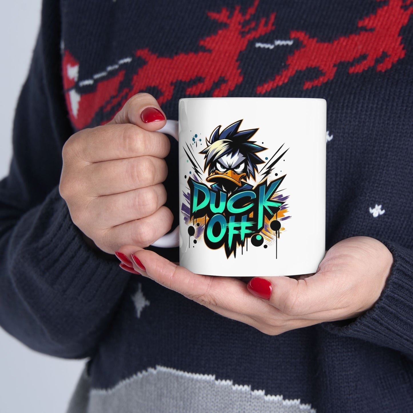 Colorful Duck Mug - Fun Ceramic Coffee Cup for Parties and Gifts