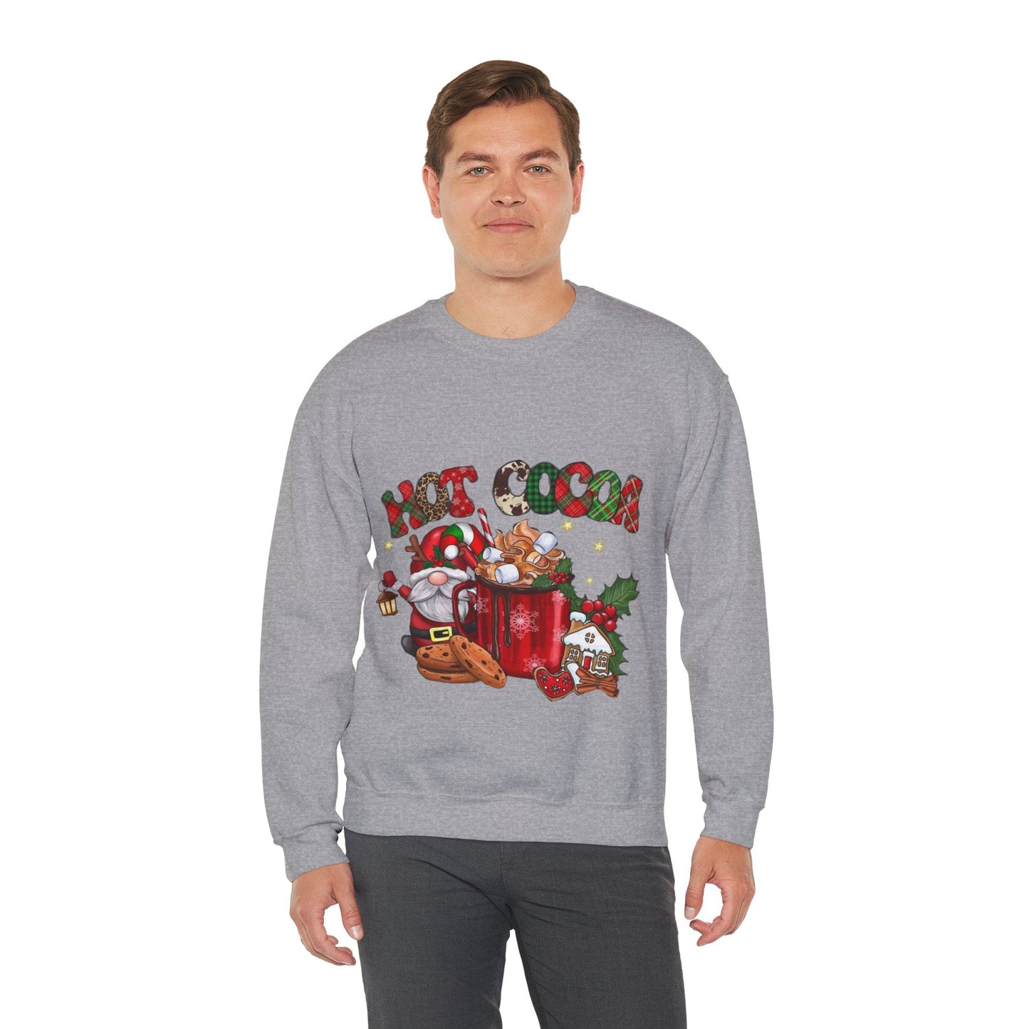 Hot Cocoa Christmas Movies Sweatshirt, Gnome Christmas Gift