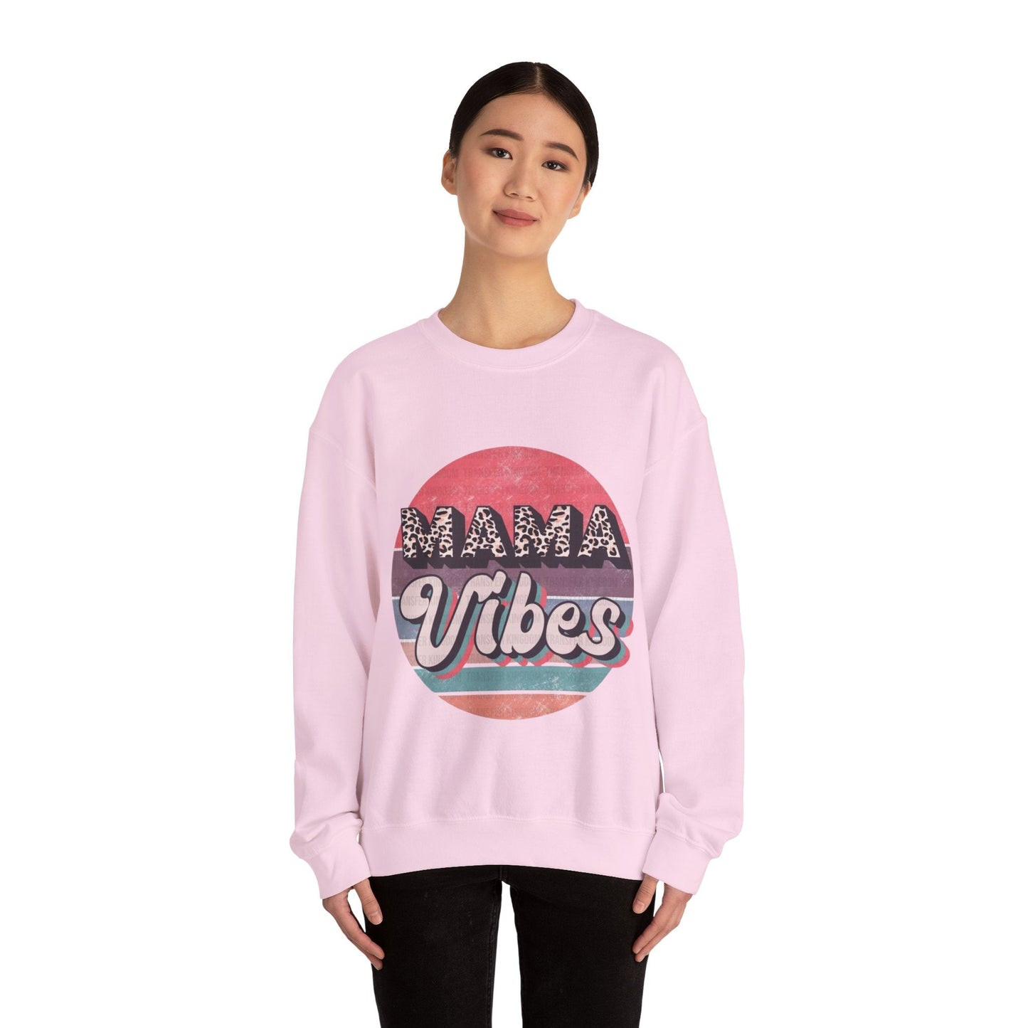 Mama Vibes Unisex Crewneck Sweatshirt - Trendy and Comfortable