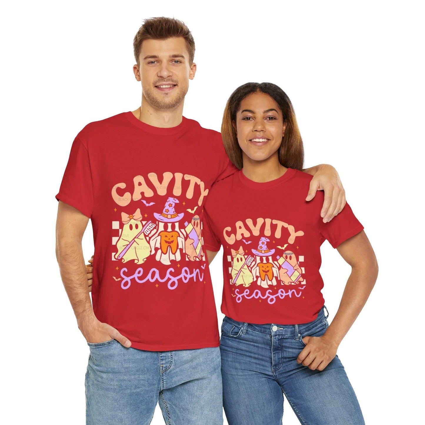 Cavity Season Unisex Tee, Fun Halloween Shirt, Autumn Vibes, Gift for Dentist
