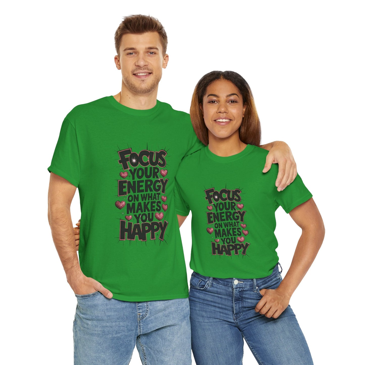 Focus Your Energy T-Shirt - Unisex Heavy Tee, Motivational Shirt, Inspirational Gift